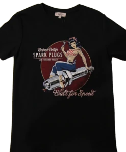 Rumble 59 Hotrod Betty Spark Plugs T-shirt