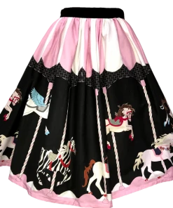 Unique Vintage Carousel Swing Skirt