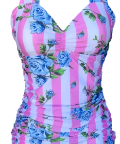 Sourpuss Carousel Roses Striped One Piece