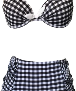 Hell Bunny Gingham Two Piece Swimsuit