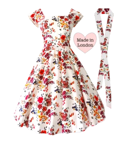 Lady Vintage Wildflower Swing Dress