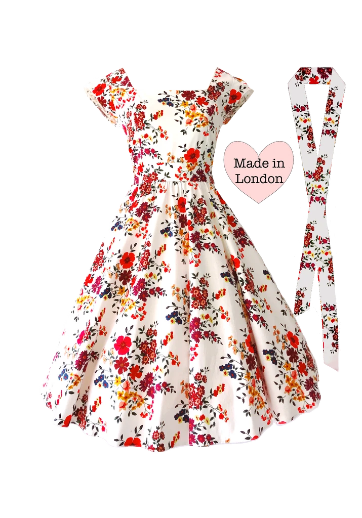 Lady Vintage Wildflower Swing Dress