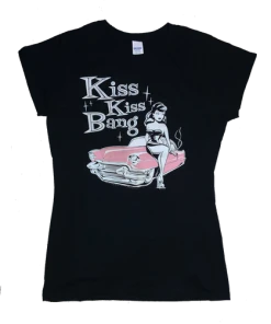 Kiss Kiss Bang Clothing Kiss Kiss Bang Logo Tee (women’s Fitted)