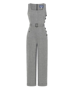 Collectif Gertrude 40s Herringbone Jumpsuit