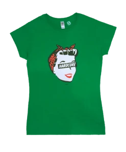 Hardcore Logo Hardcore Housewife Ladies Tee (green)