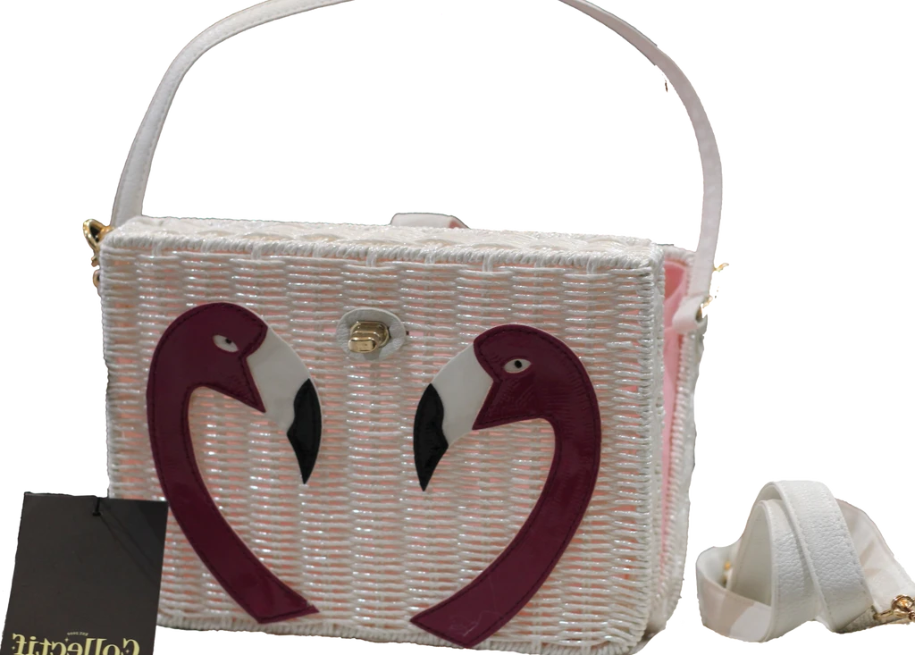 Collectif Flamingo Basket Bag - Image 2