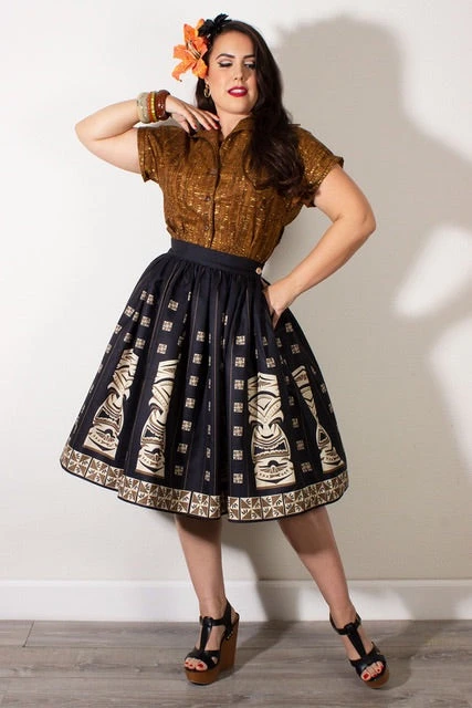 The Oblong Box Shop Sneaky Tiki Skirt - Image 2