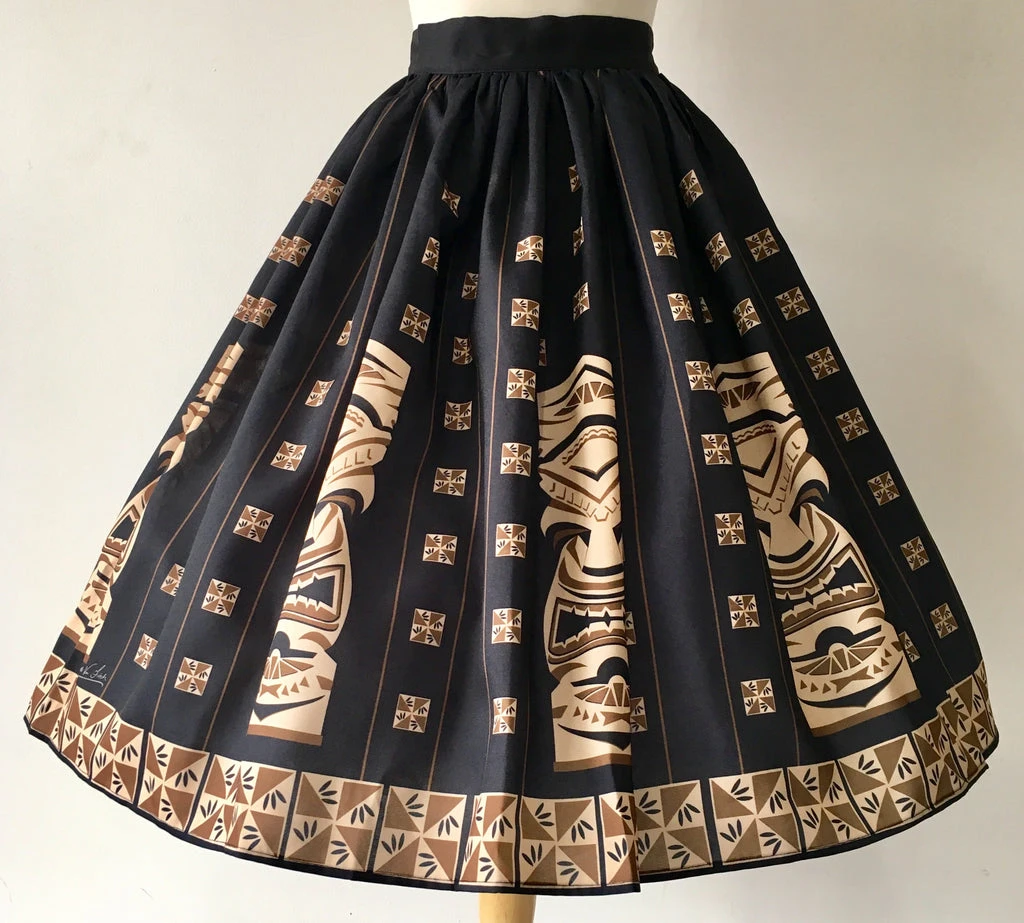 The Oblong Box Shop Sneaky Tiki Skirt