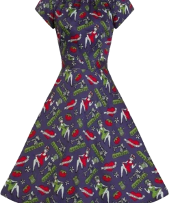 Lady Vintage Stitched Up Pin Up Day Dress