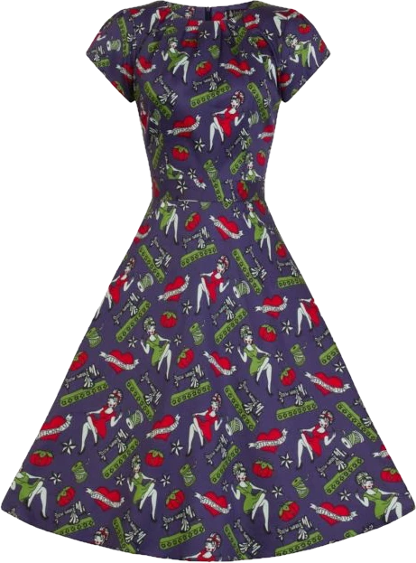 Lady Vintage Stitched Up Pin Up Day Dress