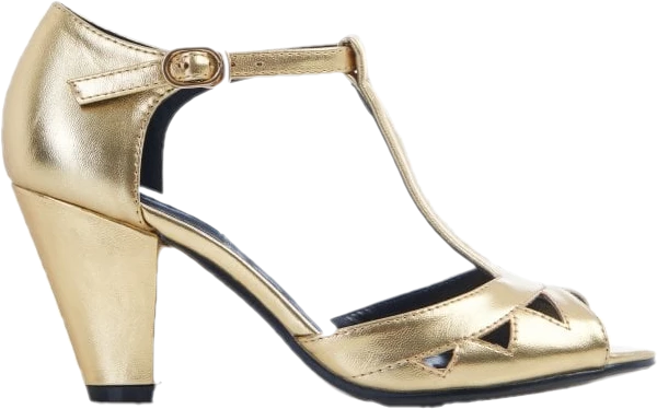 Lulu Hun Veronica Metallic Heel- Gold